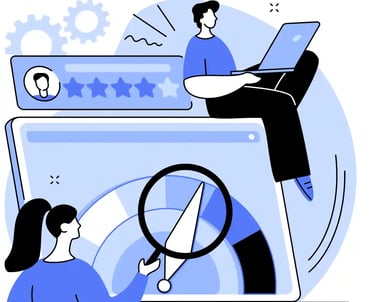 Illustration of local SEO audit and performance review