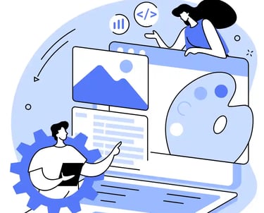 Illustration of local SEO audit and website review