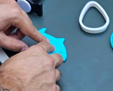 a person is making a craft with scissors and scissors