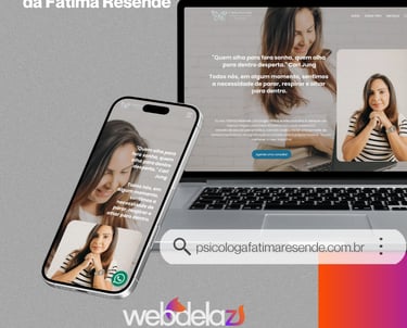 Notebook e celular mostrando uma Landing Page