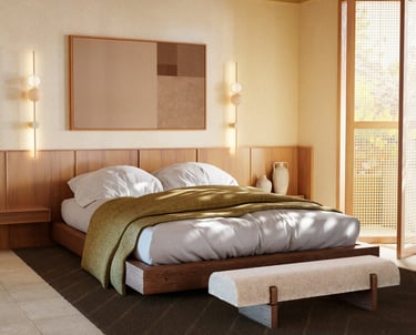 chambre d'architecte d'intérieur 3d avec fenetre