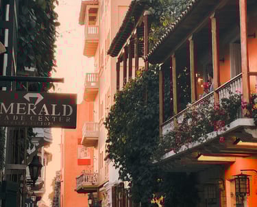 Center of Cartagena in Colombia