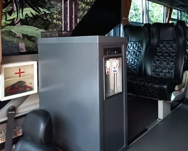 Fasilitas Dispenser di Sewa Bus Jogja