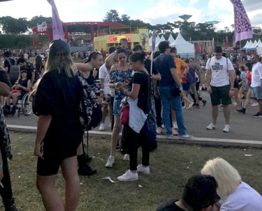 Pessoal se divertindo no Lollapaloza