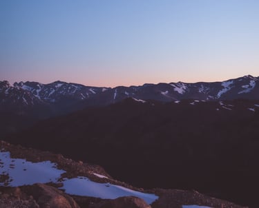 Sunrise over the Andes, close to Fitz Roy, Argentina, Patagonia, South America