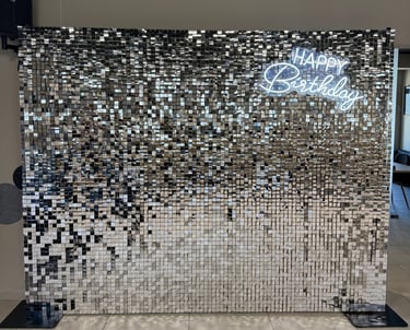 Sidabrinė foto siena, foto siena vilnius, foto siena nuoma vilniuje, foto sieneles nuoma