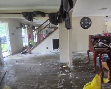 Flood damaged home conroe tx