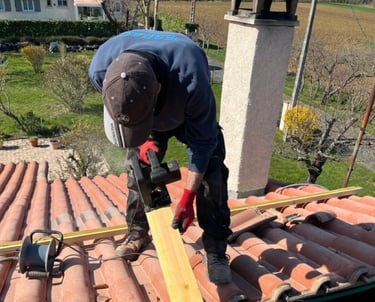 découpe des bois support du faîtage