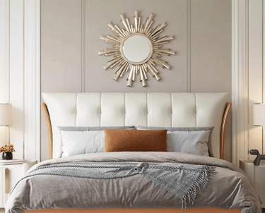 Cloud Nappa Leather Upholstered Bed curated by 25Home.com