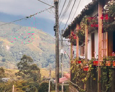 Salento mountain view in Colombia, South America