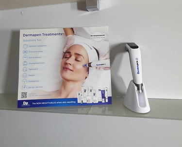 a box of Dermapen 4 facial care products on a shelf