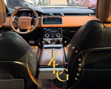interior of a range rover Velar