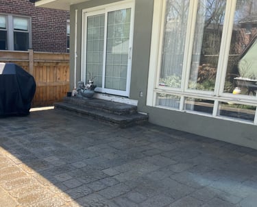 Raised interlock patio
