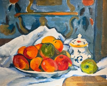Dish of Apples 2025, Oil on Canvas, 20 x 16 in