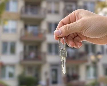 a person holding a set of keys