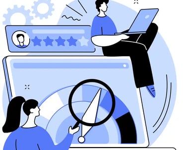 Illustration of local SEO audit and performance review