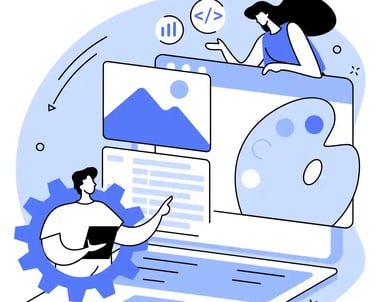 Illustration of local SEO audit and website review