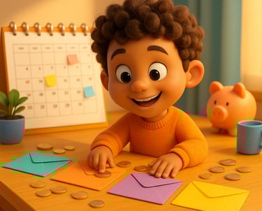 Children learning about money management and financial literacy