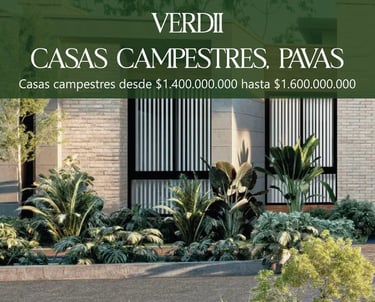 Proyecto Verdii en Pereira, casas nuevas sobre planos ideales para invertir o vivir con tranquilidad
