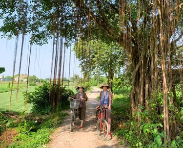 Hop on a bicycle and explore the peaceful countryside paths around Saigon Garden Homestay.