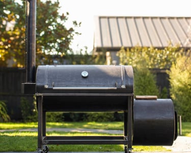 large offset smoker that was custom made by rawsteelco