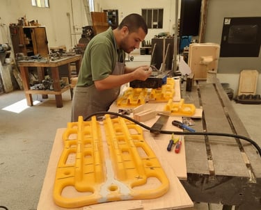 Produção / frabricação de macas de socorros feitas em polietileno de Rotomoldagem