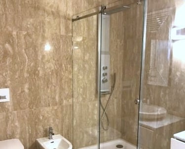 travertine shower tile