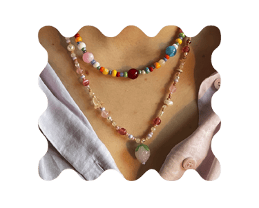 Collier perlé multicolore fait main – Ysalie