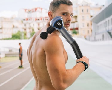 Muscle massage gun designed for deep tissue therapy.