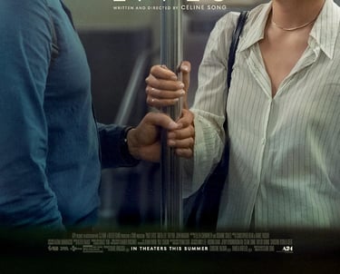 Poster for Past Lives screening hosted by Auckland International Film Club.