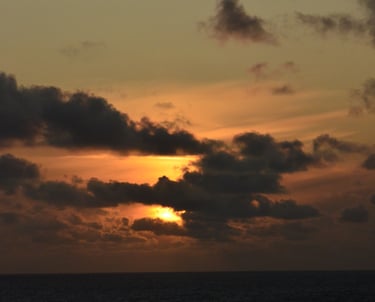 Sunset over the North Atlantic by Norway