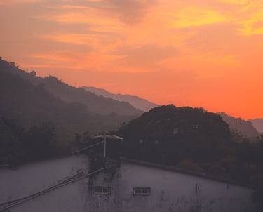 Sunset in Minca, close to Santa Marta in Colombia