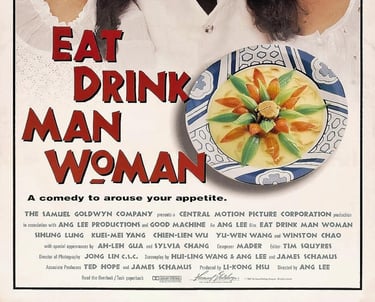 Poster for 'Eat Drink Man Woman' screening hosted by Auckland International Film Club.