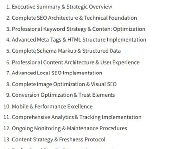 Key learnings and implementation checklist from SEO blueprint