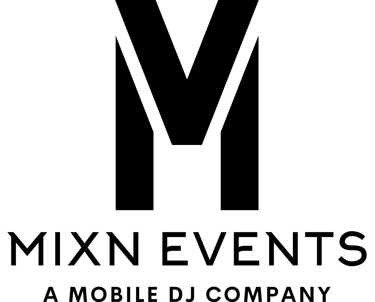 Mixn Events A Mobile DJ Company Logo in Black