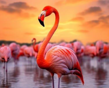 Flamants roses