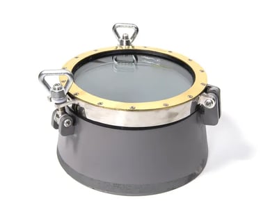 300mm opening porthole stainless and brass