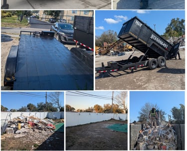 Flatbed Trailer Rental and junk removal