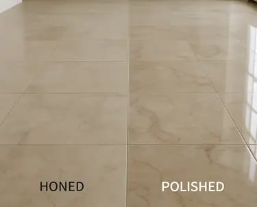 Comparing honed and polished floor