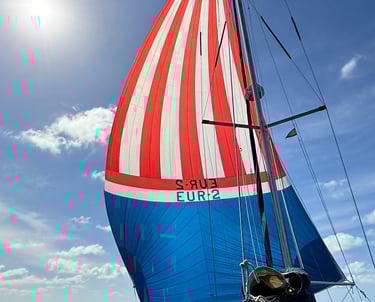 Unter Spi der Sonne entgegen