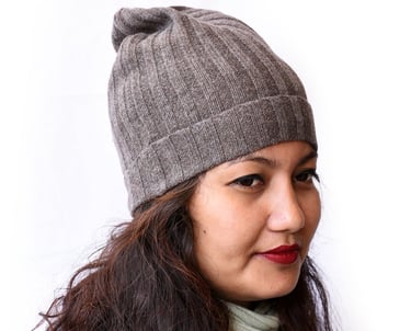 Cashmere Chunky Rib Hat