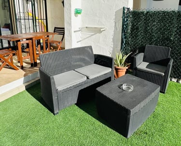 a private terrace fully equipped