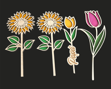 Fiori in legno personalizzabili