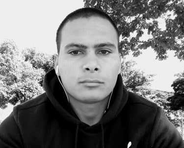 White man with earphone and jacket