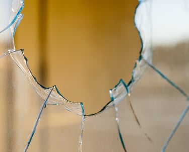 broken residential home window repair