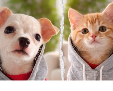 Perrito y gatito en SLP