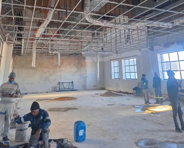 Completion of suspended ceiling grid work for commercial renovation project, North riding, Randburg
