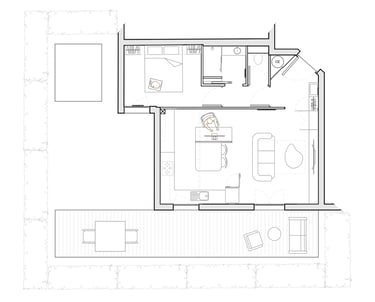 plan 2D agencement du projet blagnac