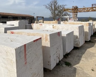 Blok kamienia, blok kamienny trawertyn włoski kamień