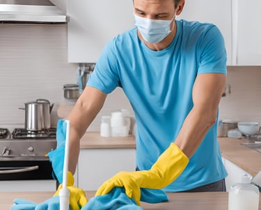 Betreuungskraft hilft Senioren mit Putzhilfe und Haushaltsreinigung für mehr Lebensqualität